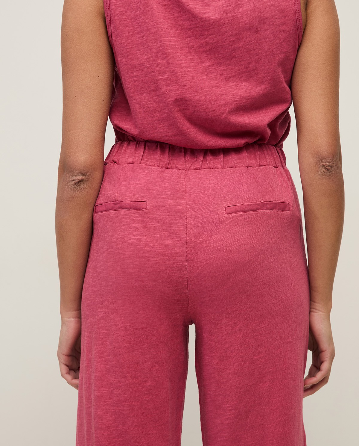 Wide-leg slub-cotton trousers|Yerse 3