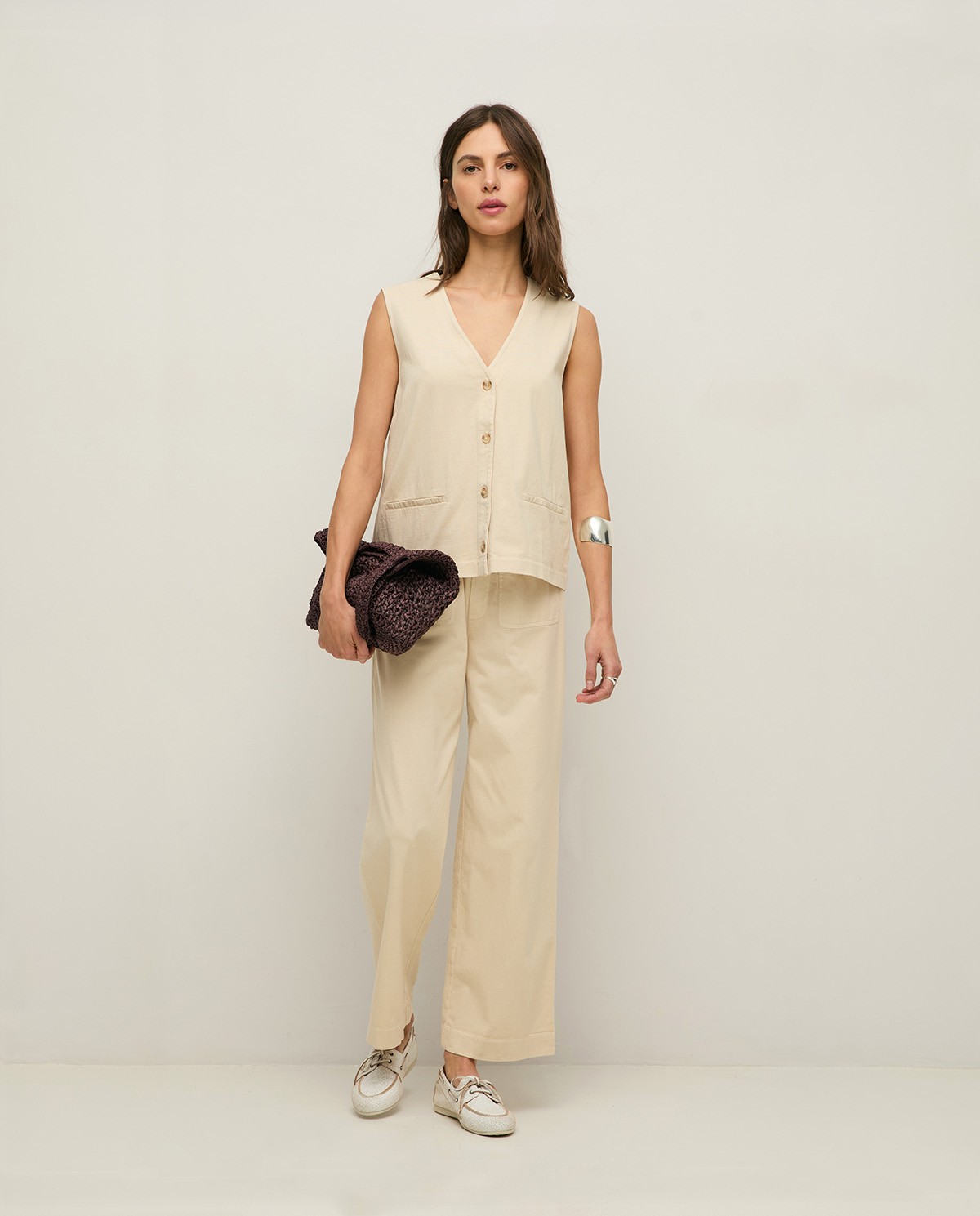 Organic-cotton knit vest|Yerse 4