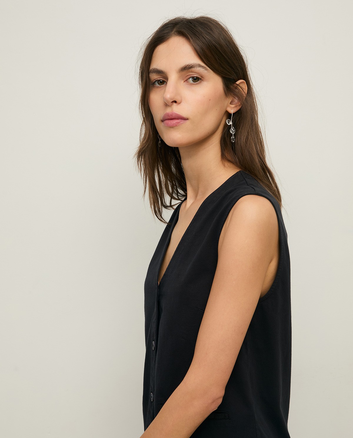 Organic-cotton knit vest|Yerse 2