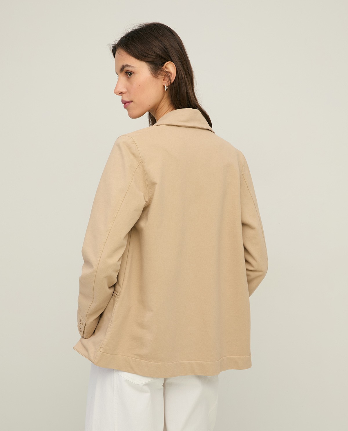 Organic-cotton blazer with buttons|Yerse 5