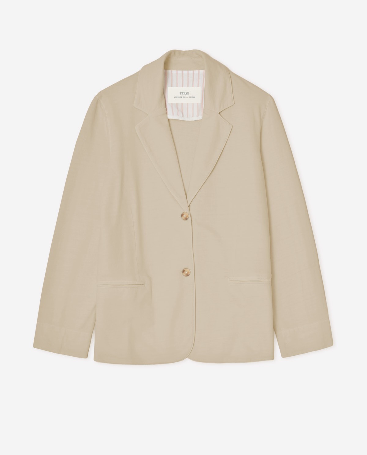 Organic-cotton blazer with buttons|Yerse 6