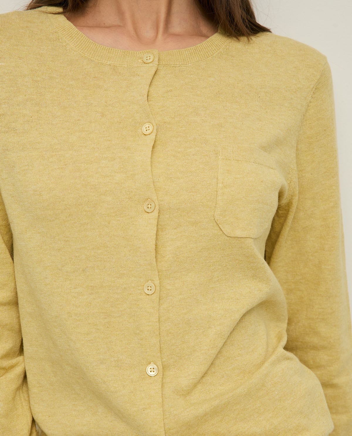Long-sleeve organic-cotton cardigan|Yerse 1