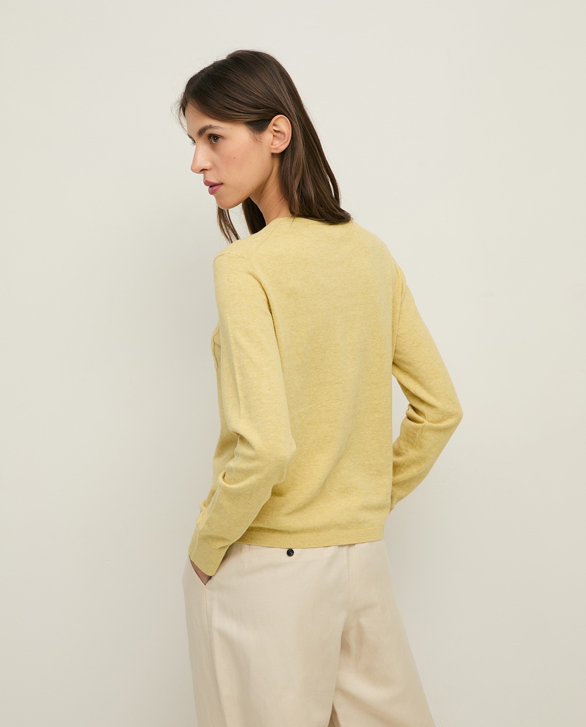 Long-sleeve organic-cotton cardigan|Yerse 4