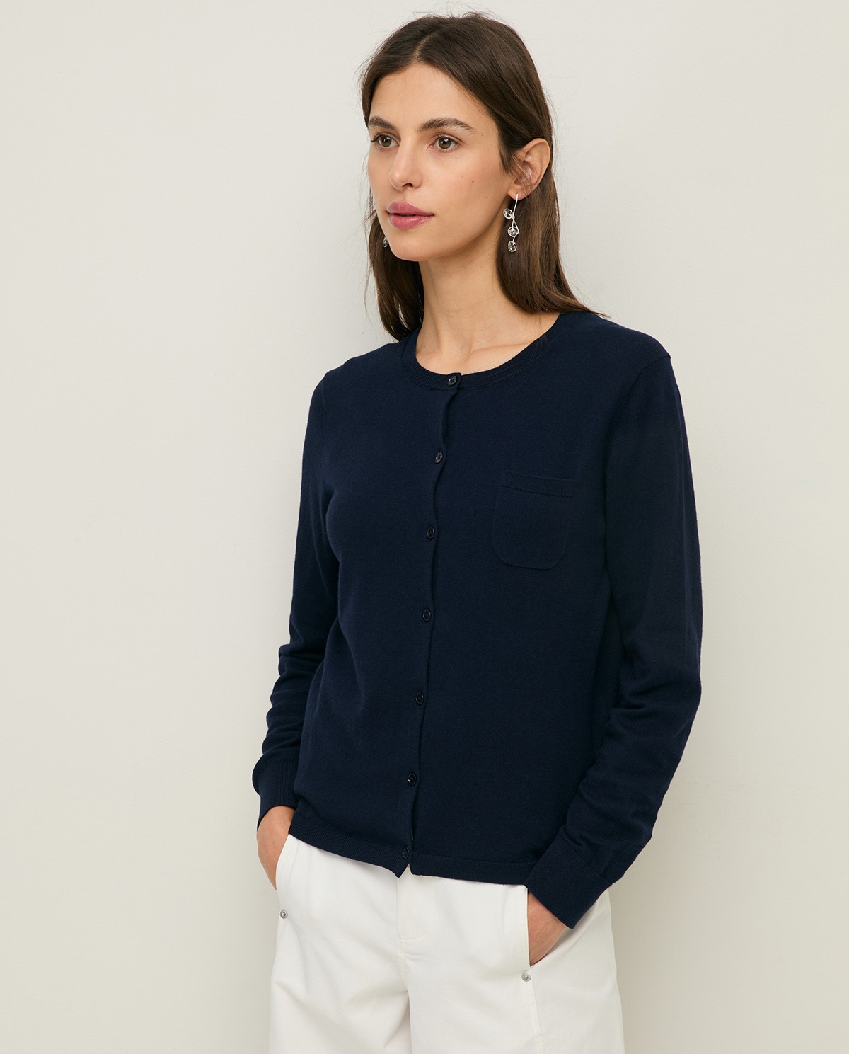 Long-sleeve organic-cotton cardigan|Yerse 2