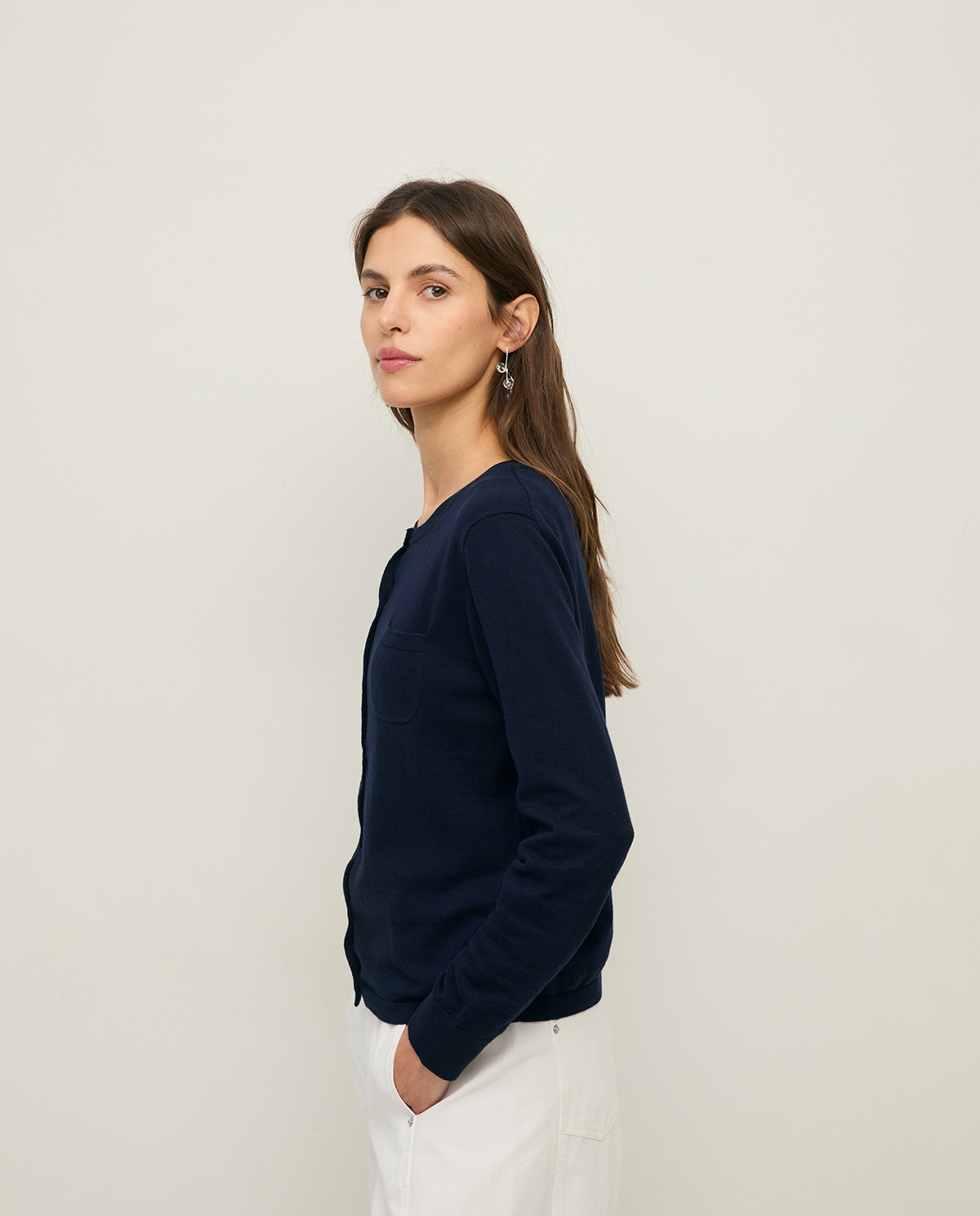 Long-sleeve organic-cotton cardigan|Yerse 4