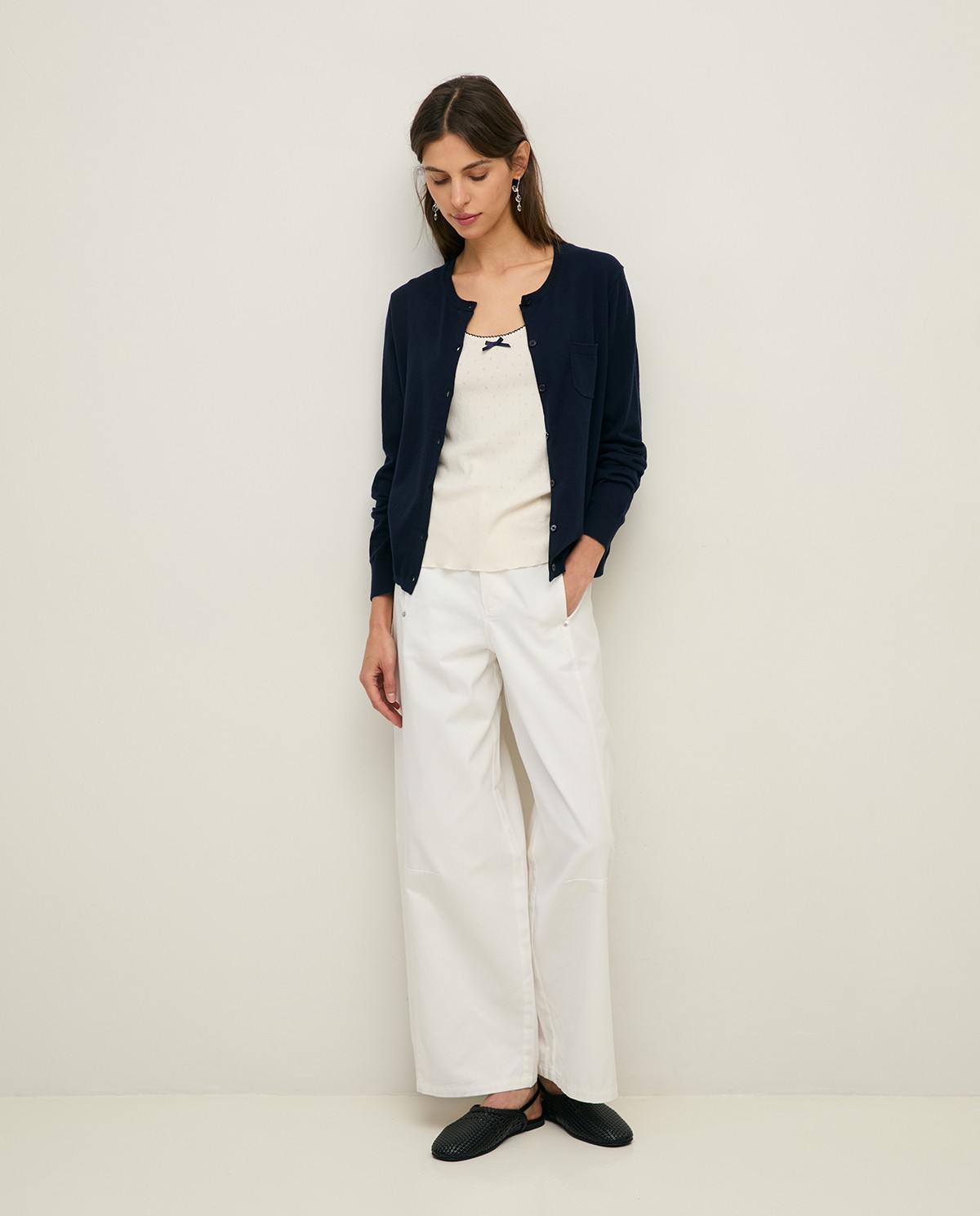 Long-sleeve organic-cotton cardigan|Yerse 6