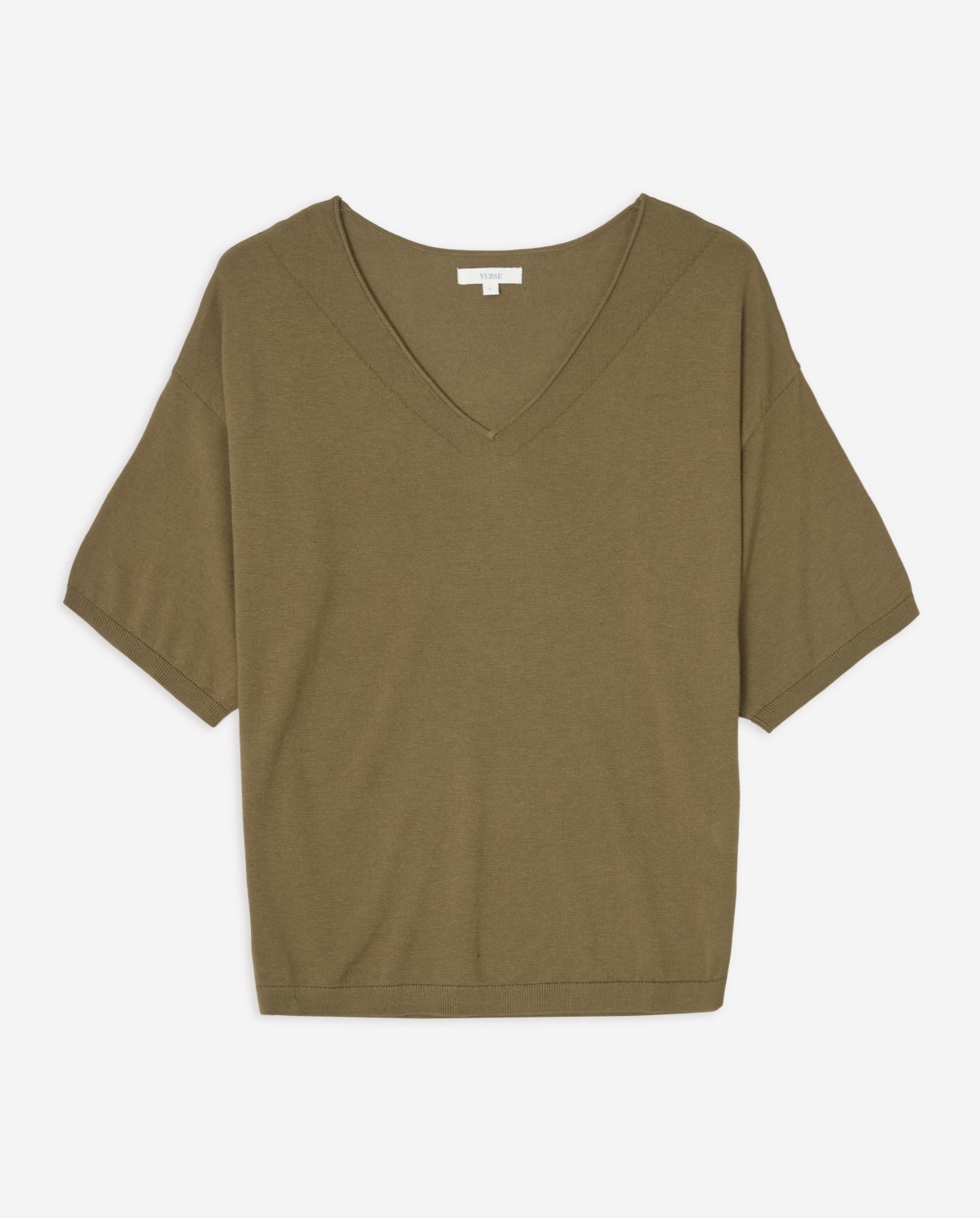 Short-sleeve V-neck sweater|Yerse 6