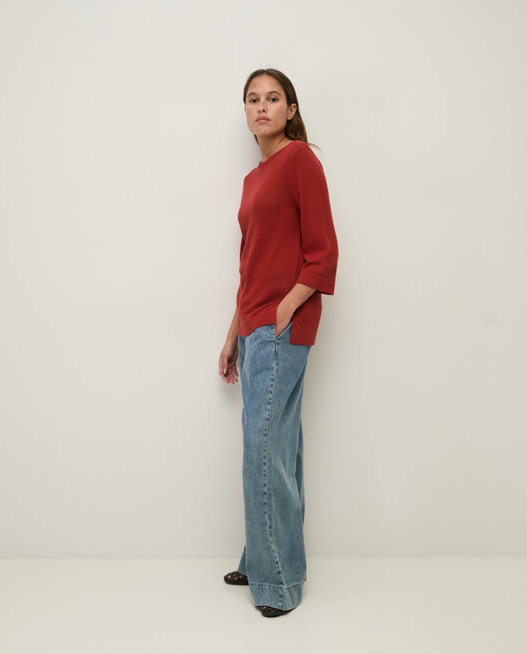 Linen sweater with French sleeves|Yerse