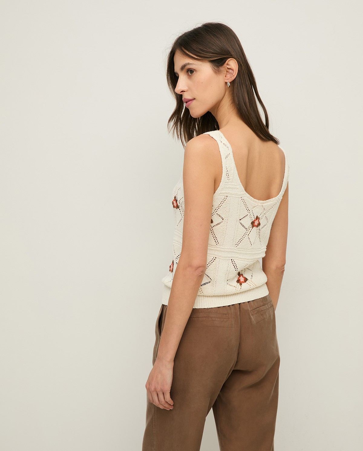 Top de punt brodat flors|Yerse 2