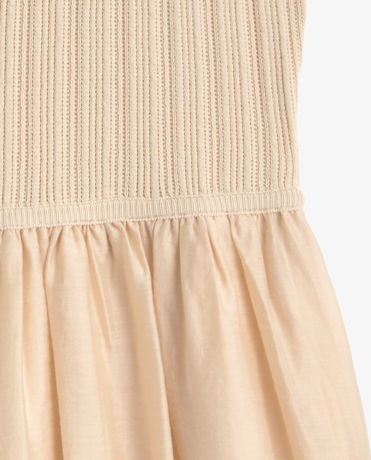 Vestido largo tejido combinado