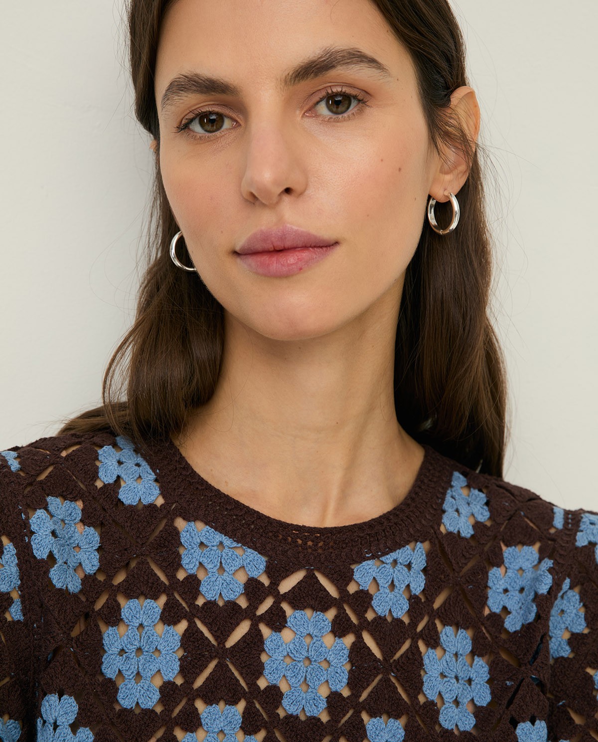 Jersei efecte ganxet motiu floral