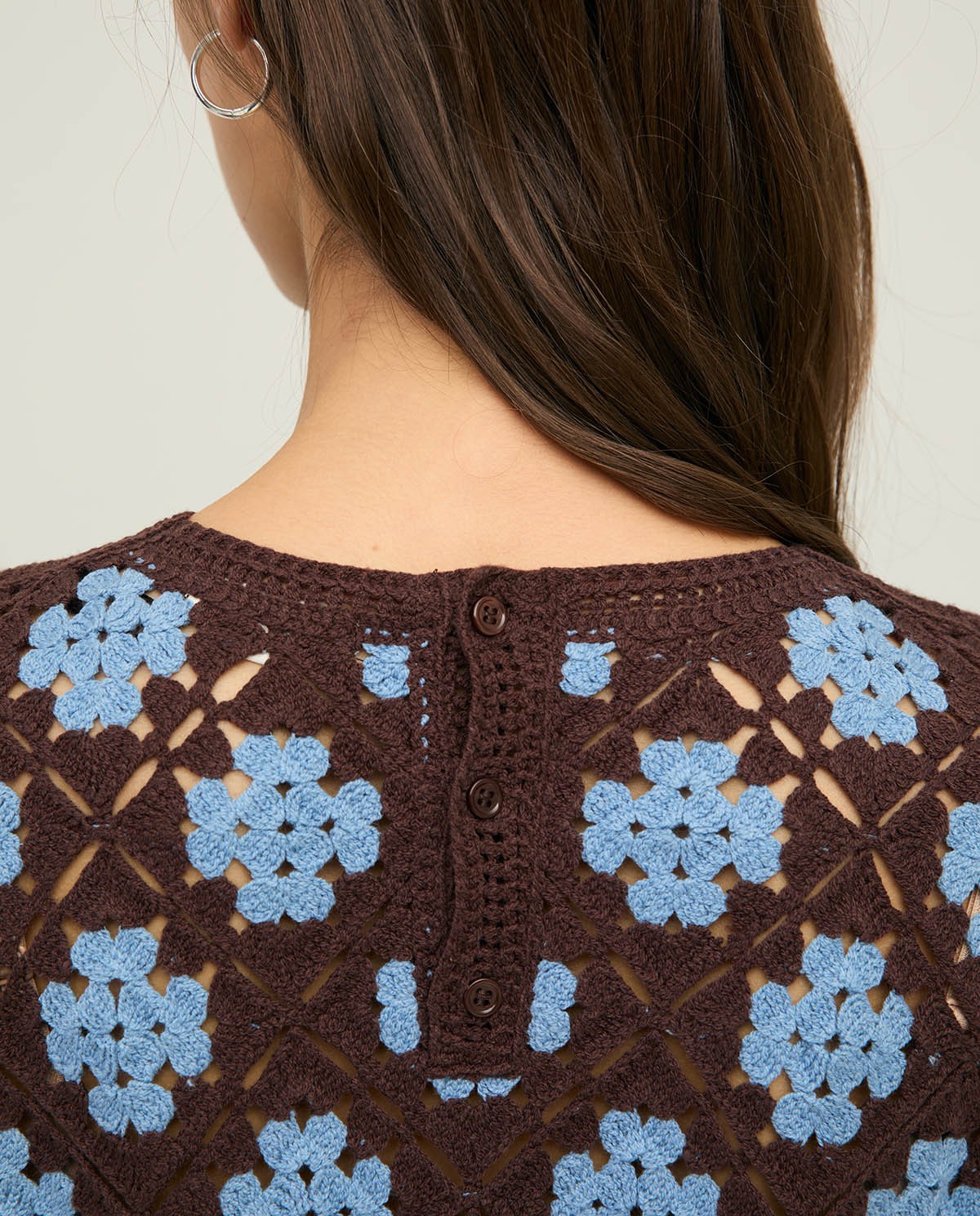 Jersei efecte ganxet motiu floral