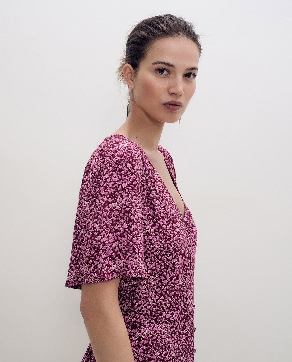 Vestido midi flores