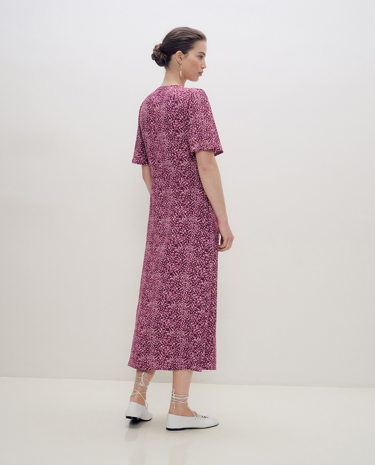 Vestido midi flores