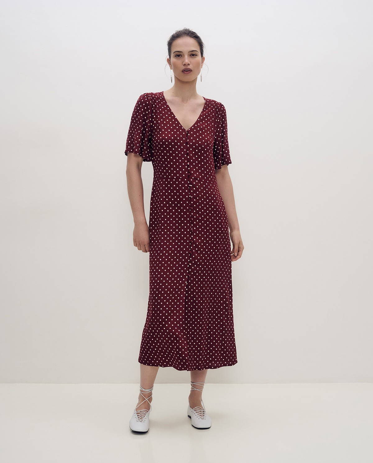 Vestido midi lunares
