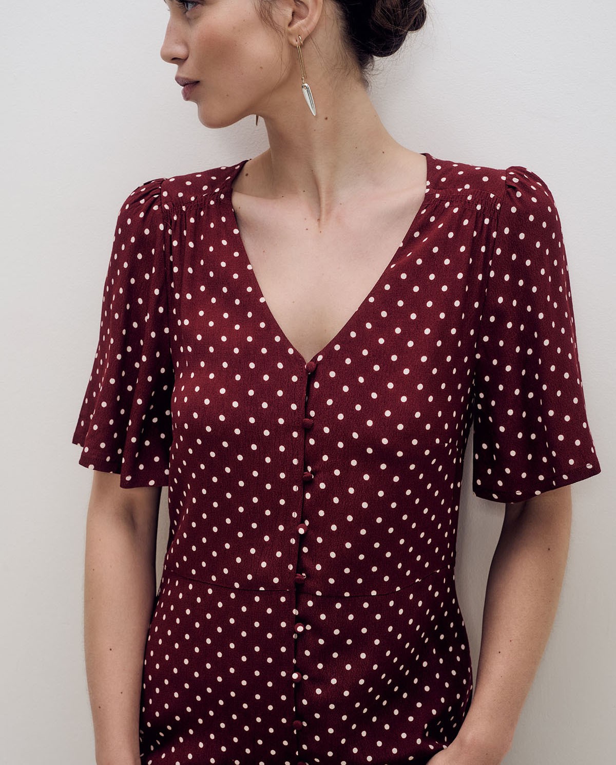 Vestido midi lunares