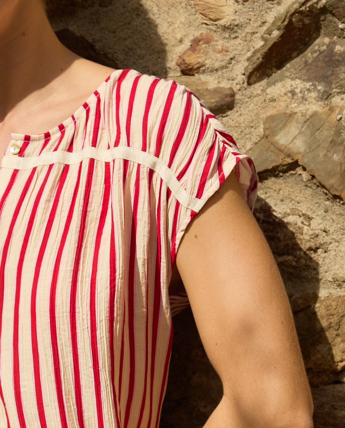 Striped print blouse 2