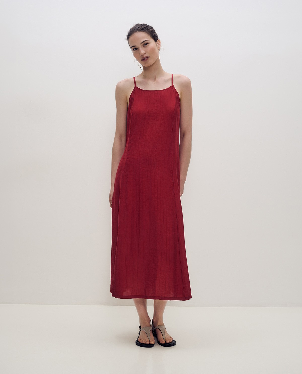 Vestido largo tirantes liso