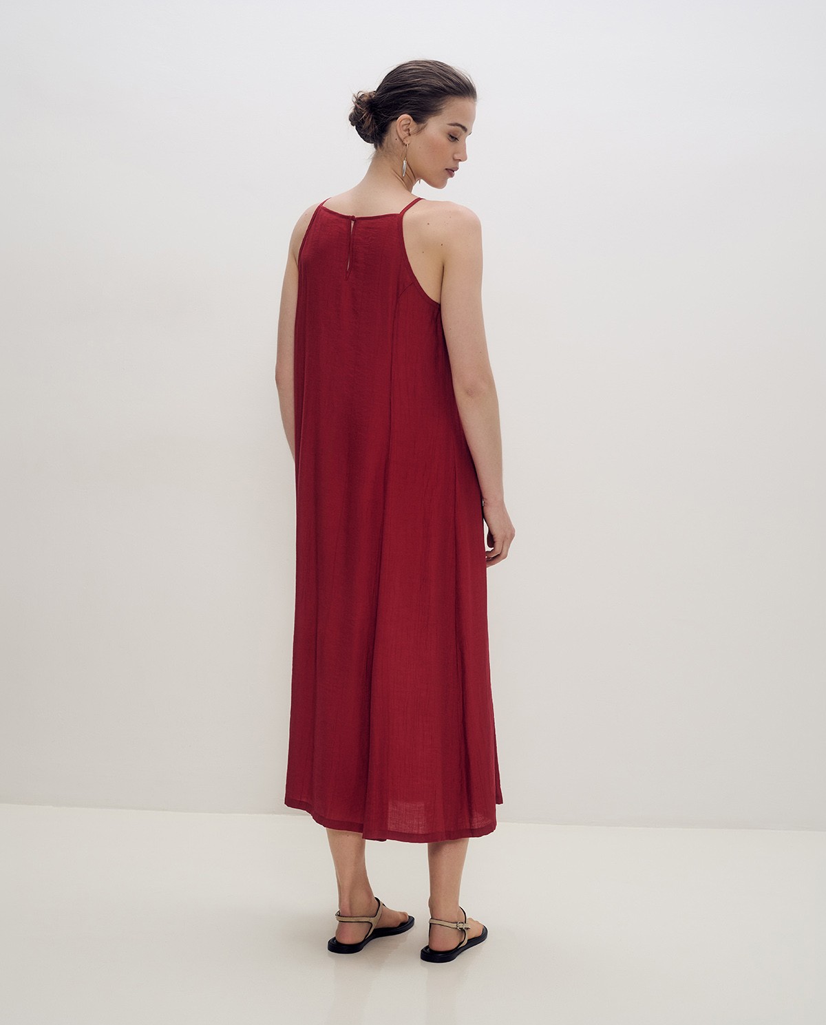 Vestido largo tirantes liso