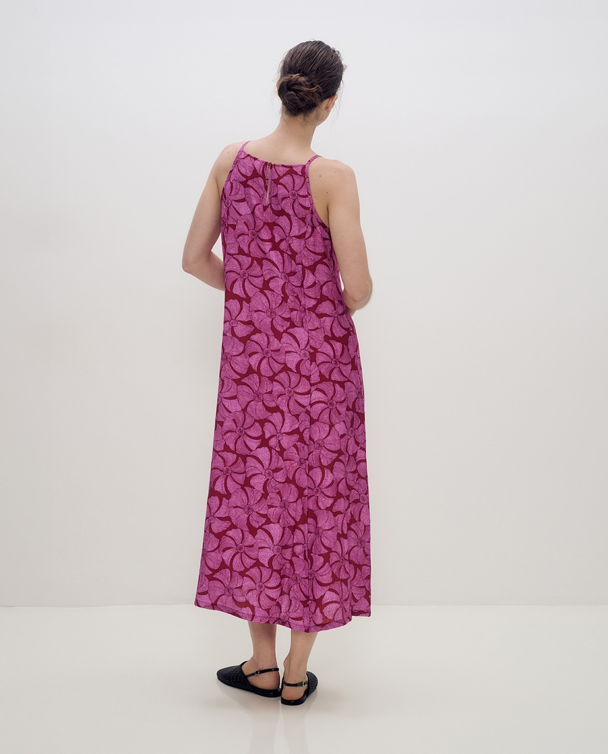 Vestido largo tirantes flores