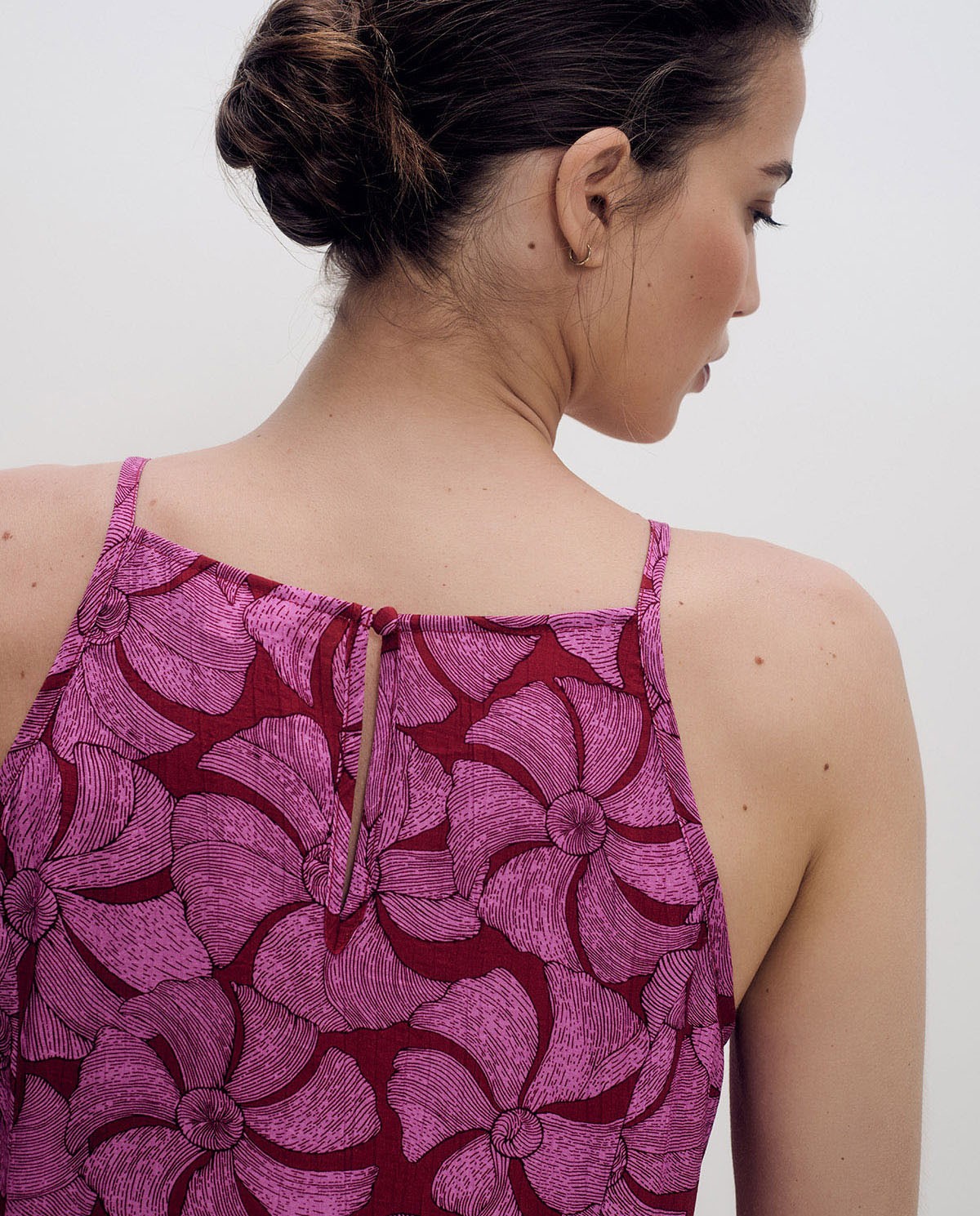 Vestido largo tirantes flores