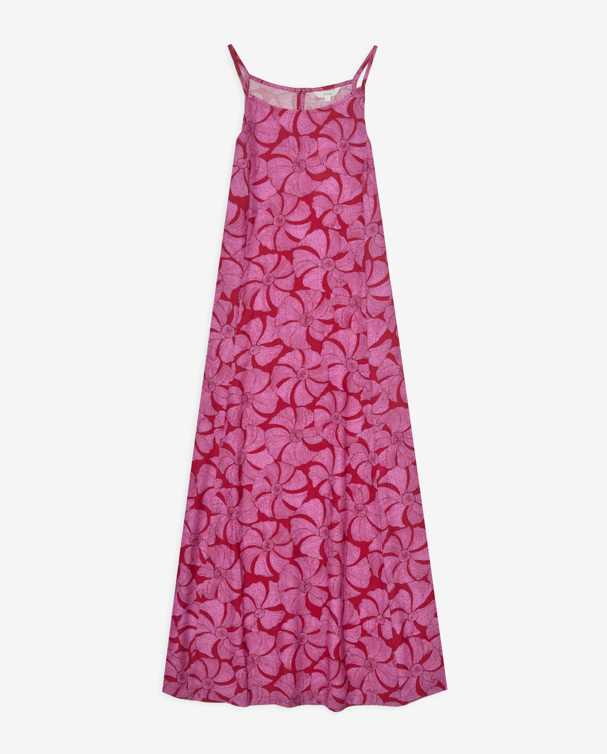 Vestido largo tirantes flores