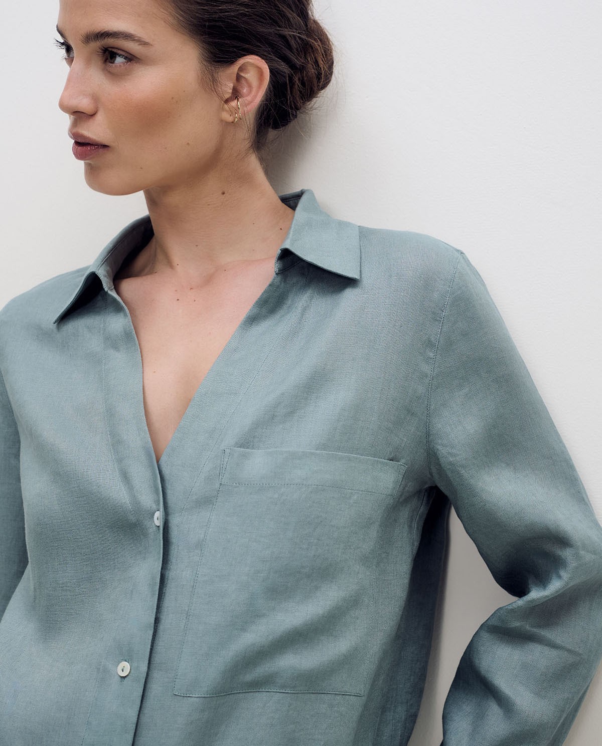 Vestido camisero lino