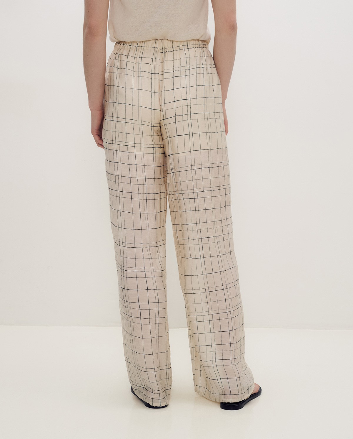 Pantalón ancho cuadros