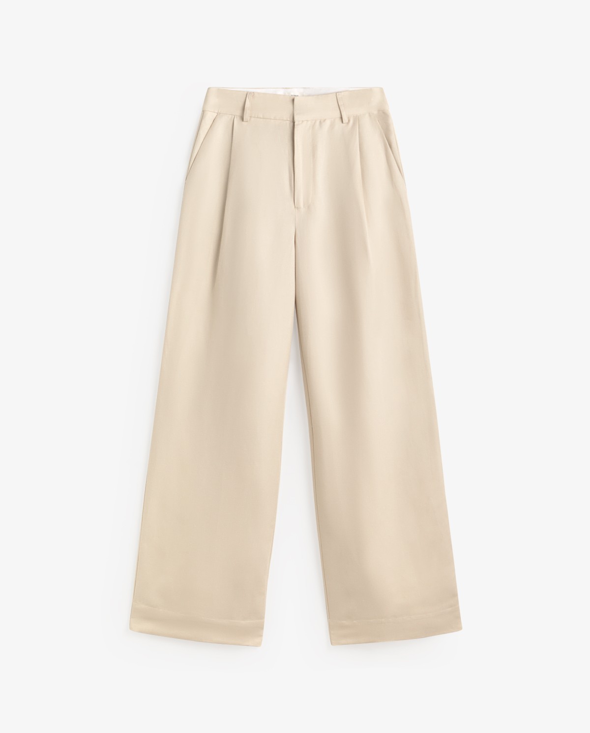 Wide-leg linen-blend tailored trousers|Yerse 6