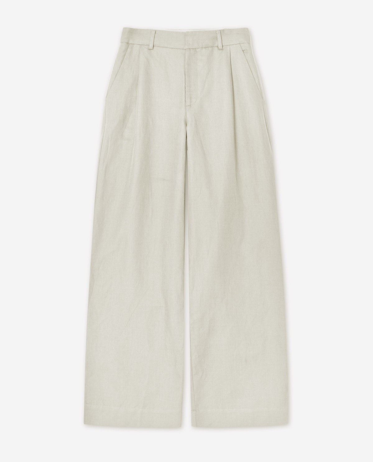 Wide-leg linen-blend tailored trousers|Yerse 6