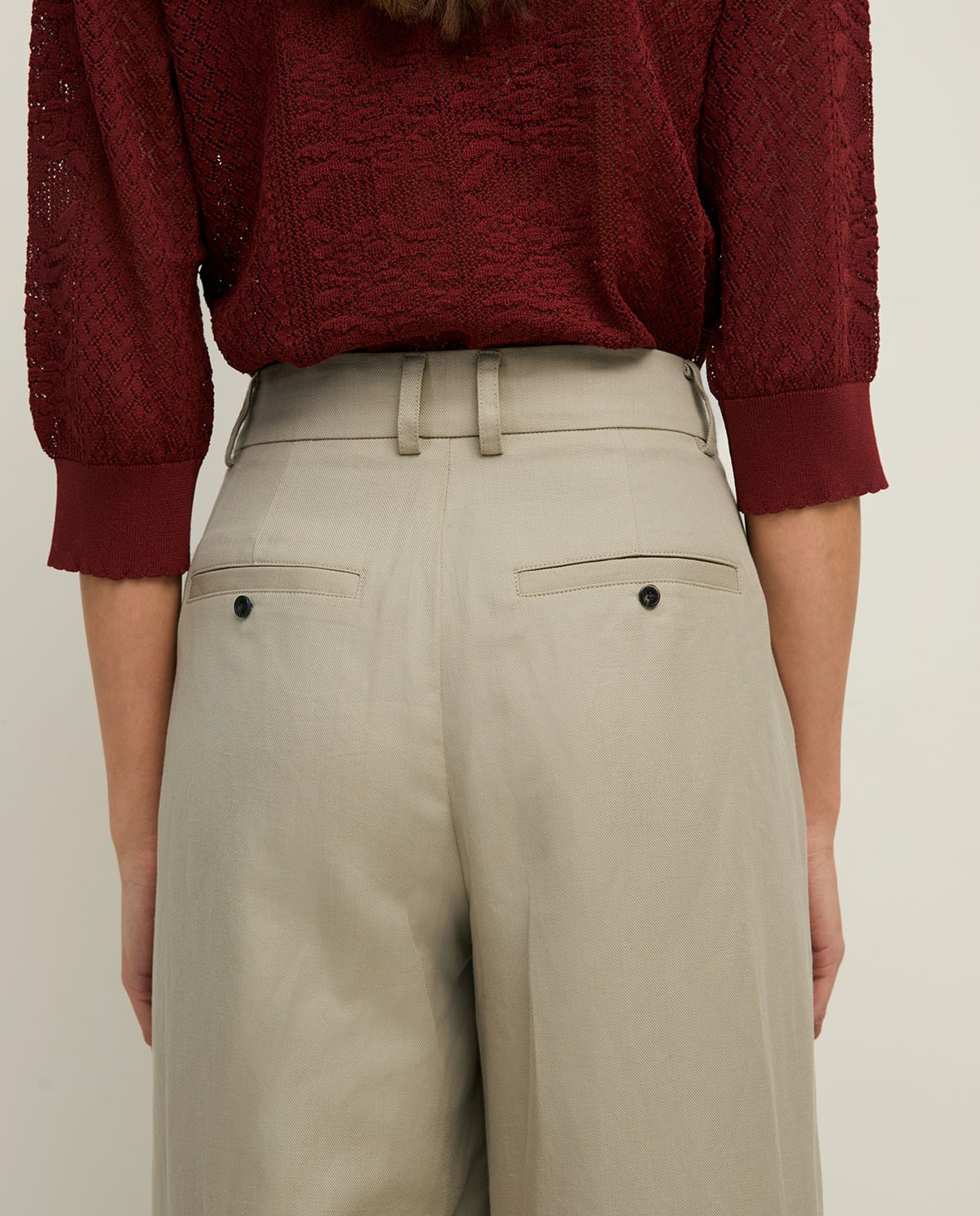 Wide-leg linen-blend tailored trousers|Yerse 7