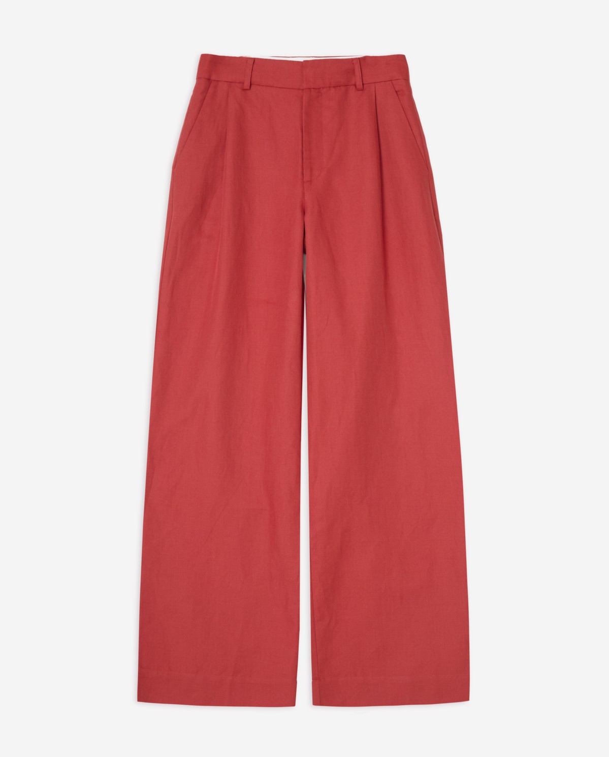 Wide-leg linen-blend tailored trousers|Yerse 6