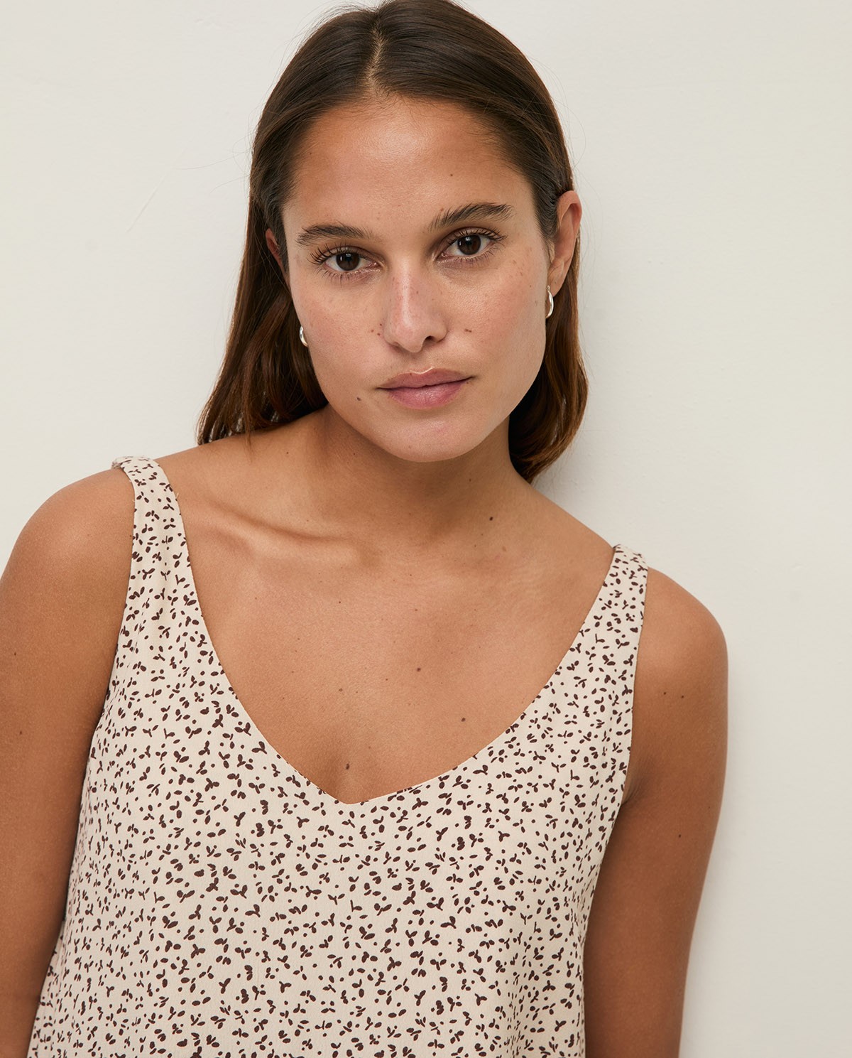 Vestido corto crepé Ecovero™