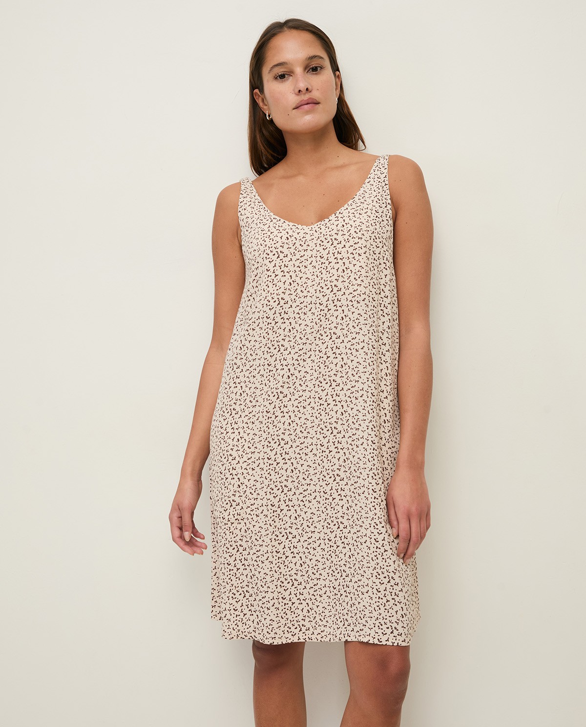 Vestido corto crepé Ecovero™