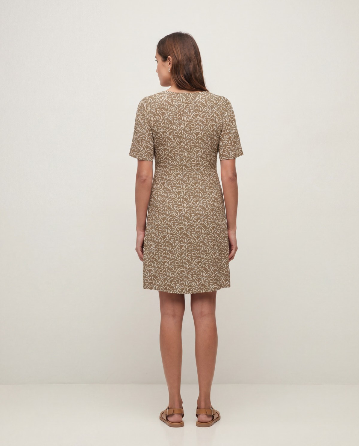Vestido midi fluido flores