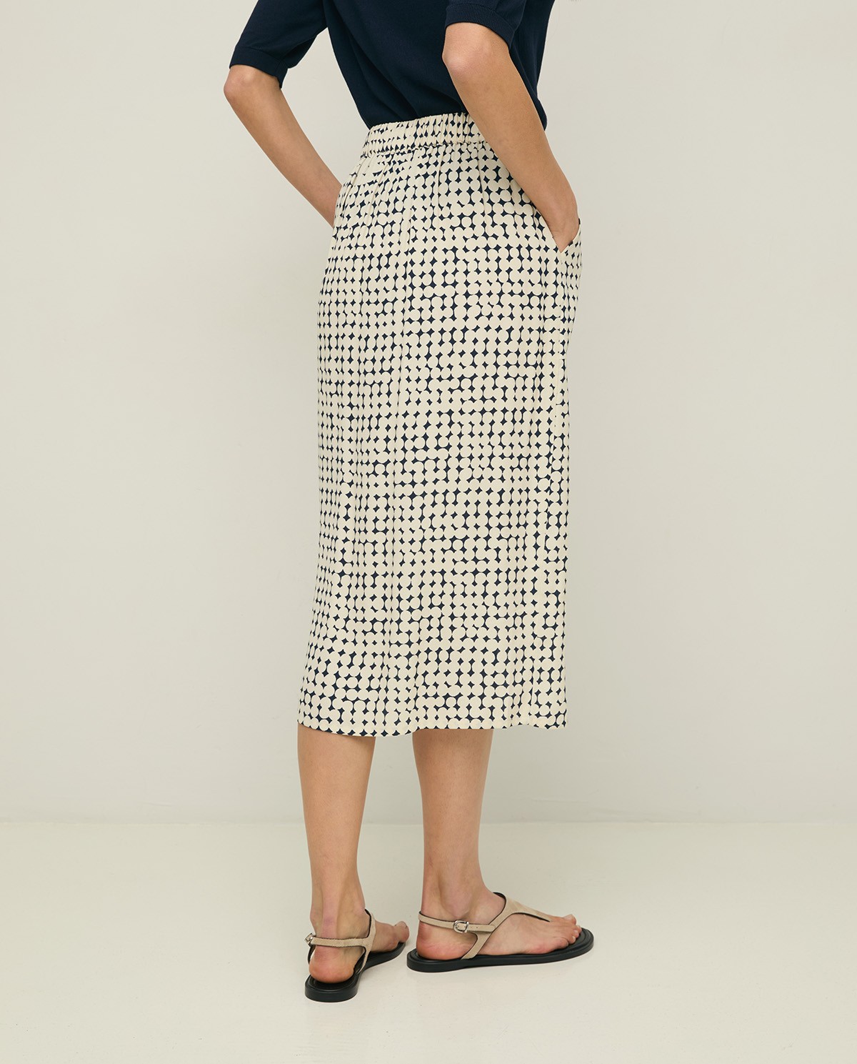Geometric-print midi skirt |Yerse 4
