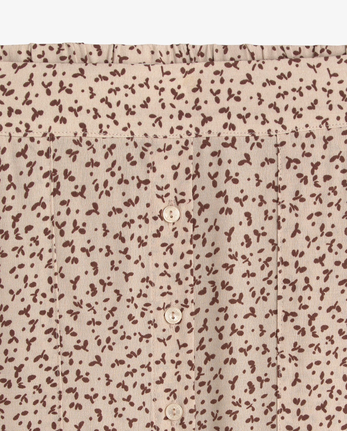 Falda midi estampado EcoVero™ en color crudo, vista frontal con detalle del tejido 6