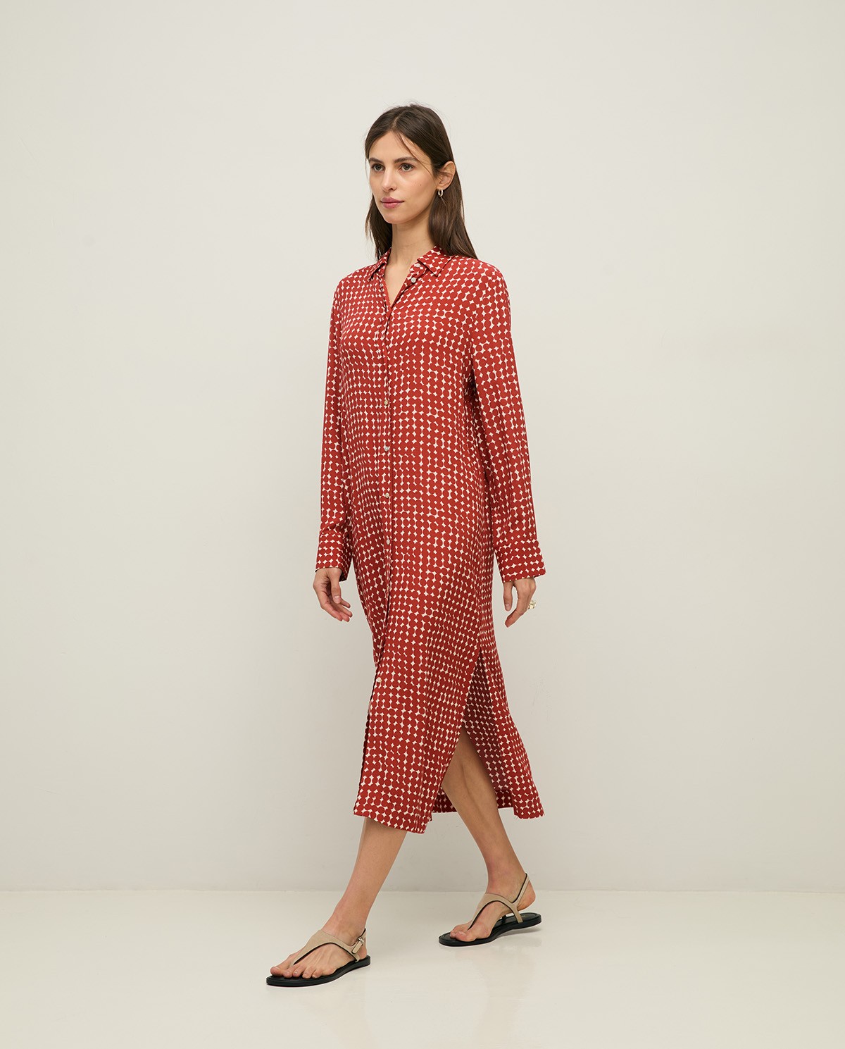 Print shirt dress |Yerse 1