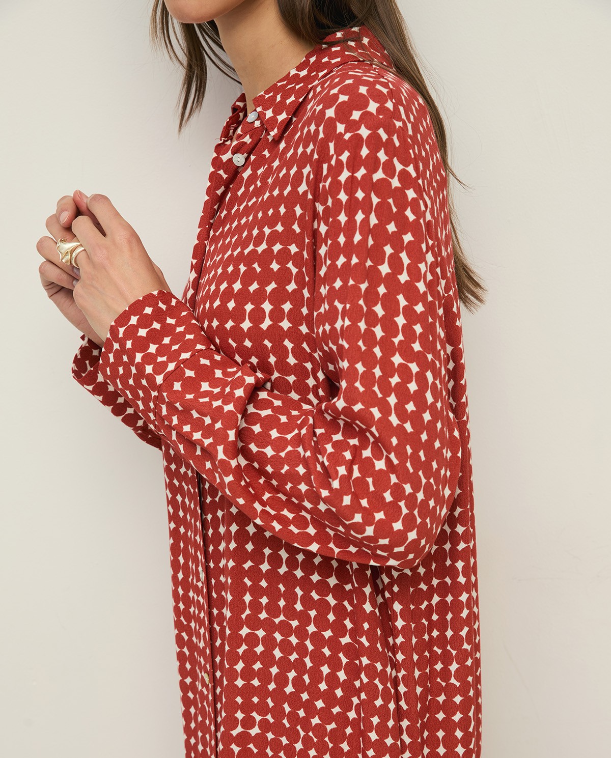 Print shirt dress |Yerse 2