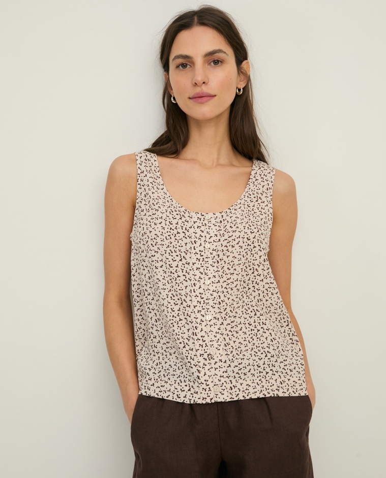 Flowy floral-print top|Yerse