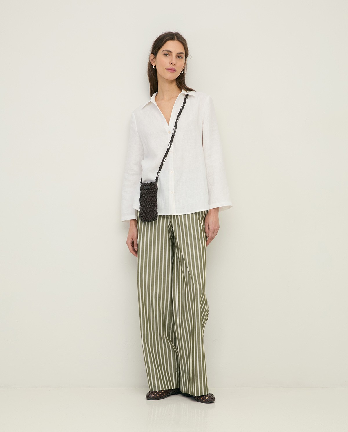 Wide-leg poplin trousers|Yerse