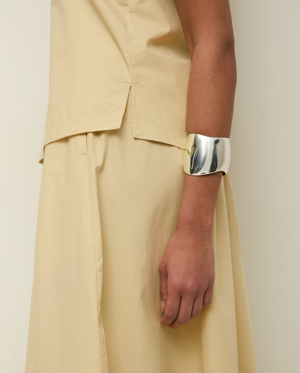 Long cotton poplin skirt|Yerse 4