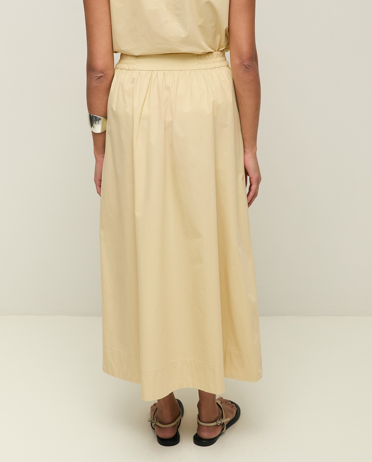 Long cotton poplin skirt|Yerse 6