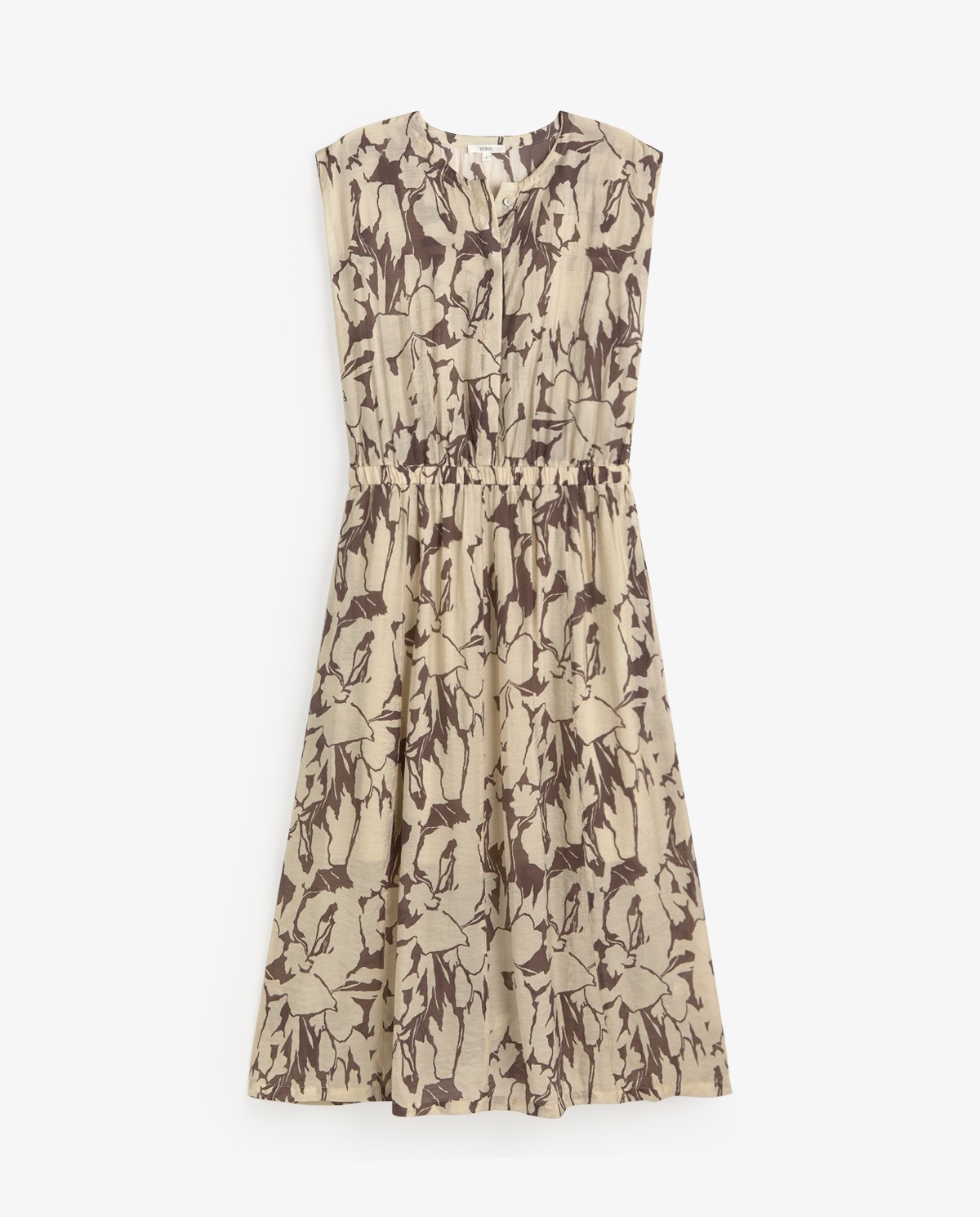 Vestido gasa fluido estampado flores