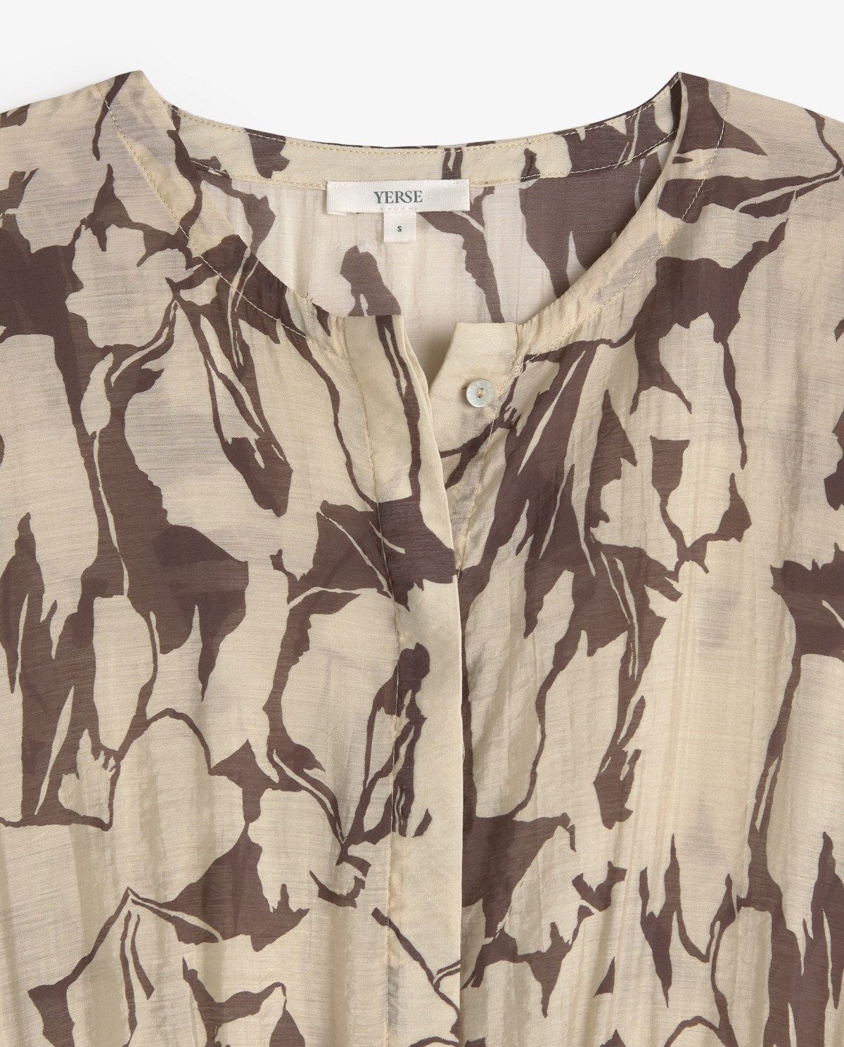 Vestido gasa fluido estampado flores