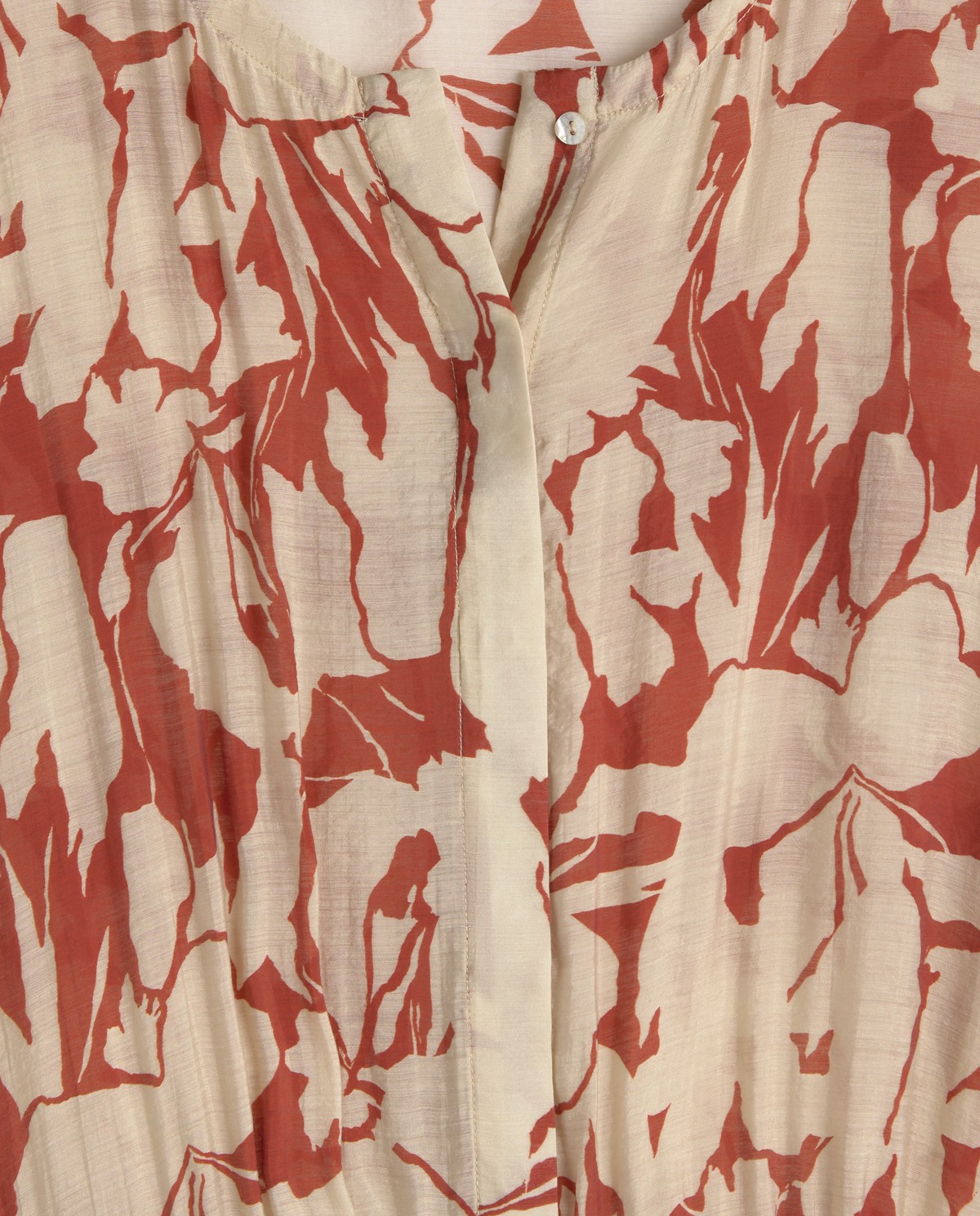 Vestido gasa fluido estampado flores