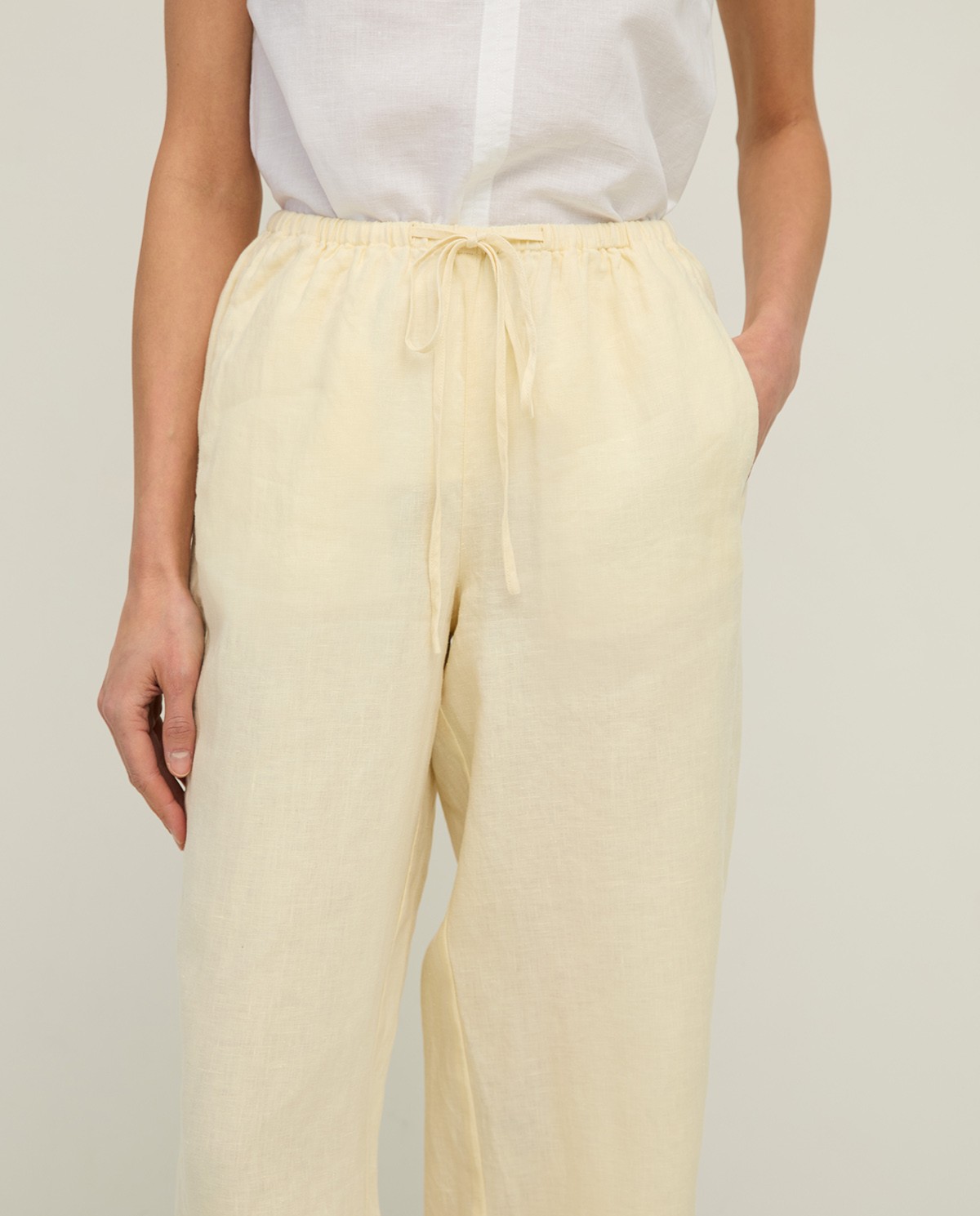 Pantalón traje lino