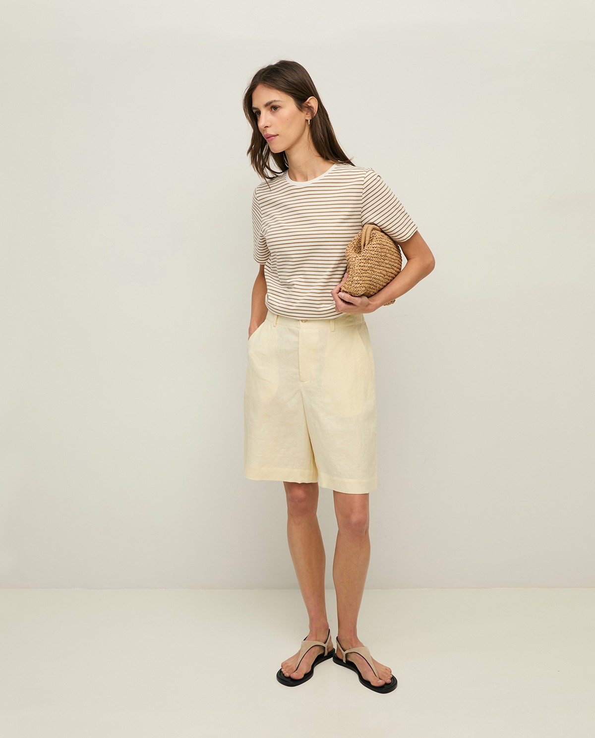 Bermudas 100% lino