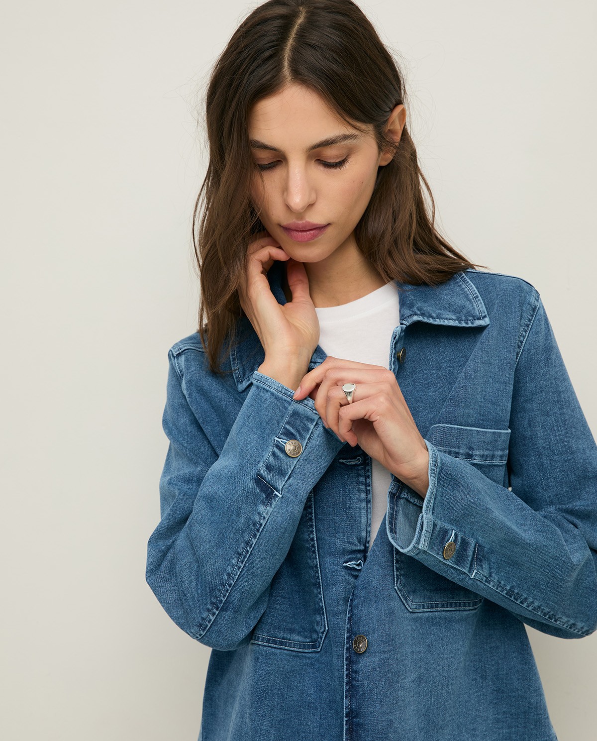 Caçadora denim cotó orgànic |Yerse 1