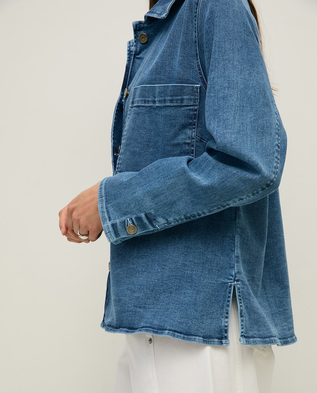 Caçadora denim cotó orgànic |Yerse 4